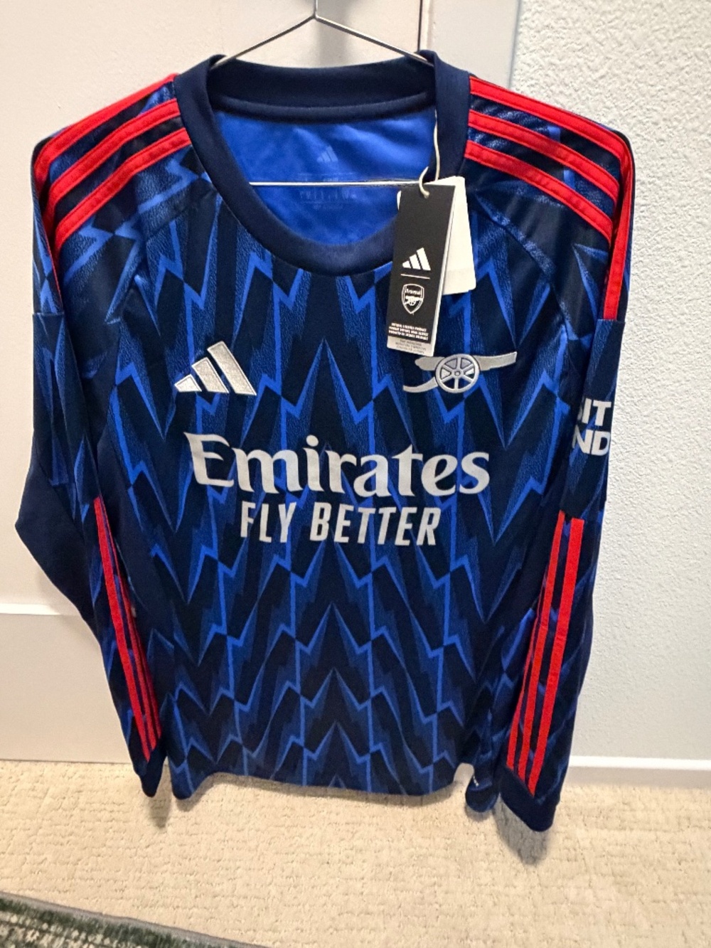2025/26 Adidas Arsenal FC Away Kit Jersey L/S Size L NWT